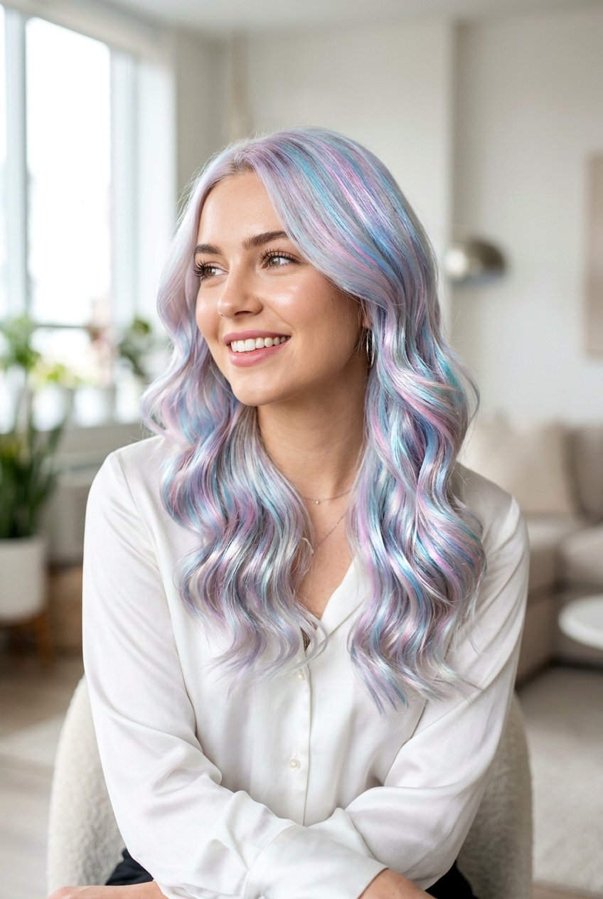 Holographic Hair Color - 20 editorial hair color ideas - 20 editorial hair color ideas