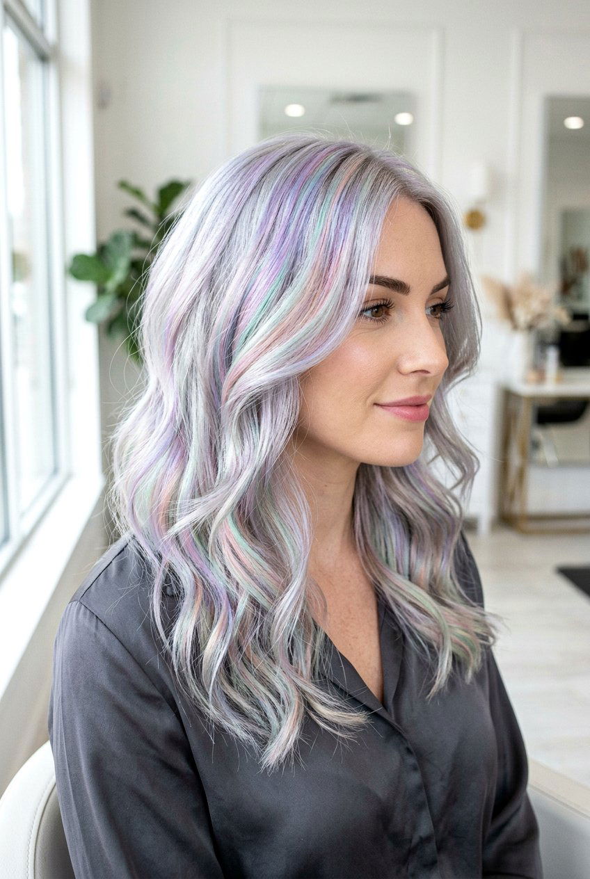 Holographic Hair - 20 fantasy hair color ideas - 20 fantasy hair color ideas