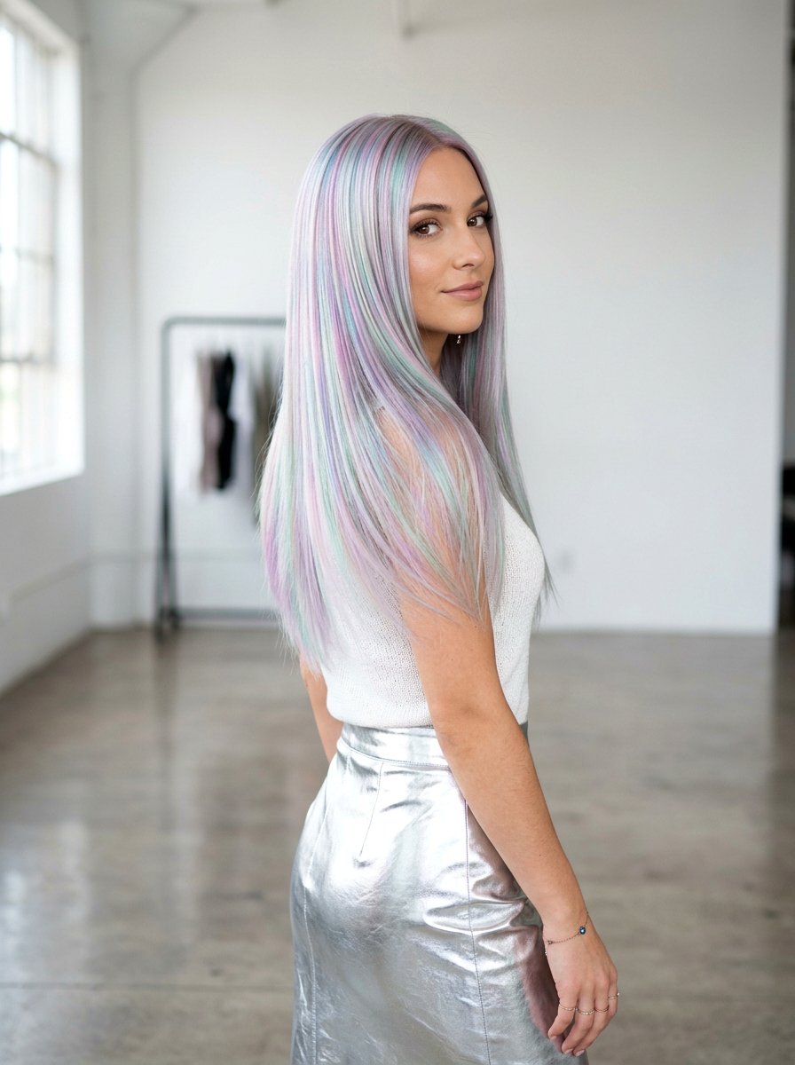 Holographic Opal Hair Color - 20 rave hair color ideas - 20 rave hair color ideas