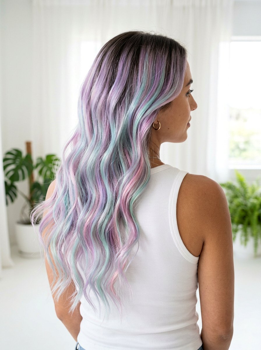 Holographic Pastel Balayage - 20 holographic pastel hair color - 20 holographic pastel hair color