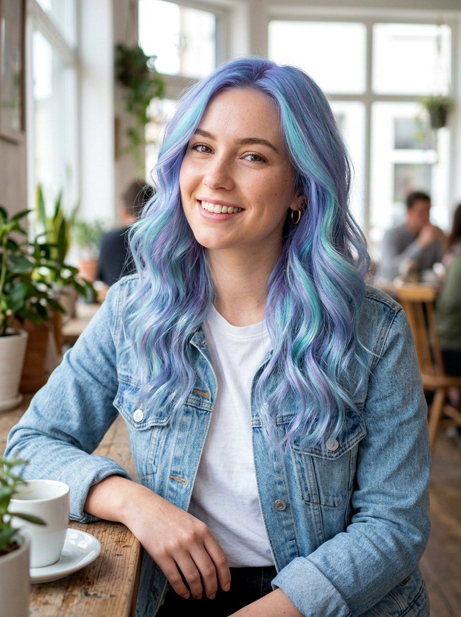 Holographic Pastel Blue Hair - 20 holographic pastel hair color - 20 holographic pastel hair color