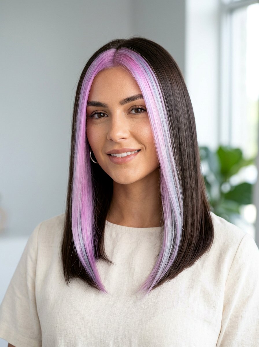Holographic Pastel Money Piece - 20 holographic pastel hair color - 20 holographic pastel hair color