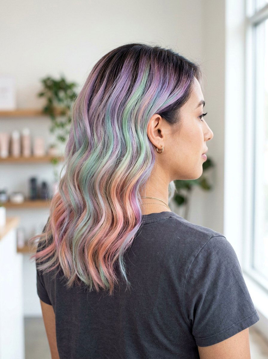 Holographic Pastel Ombre Hair - 20 holographic pastel hair color - 20 holographic pastel hair color
