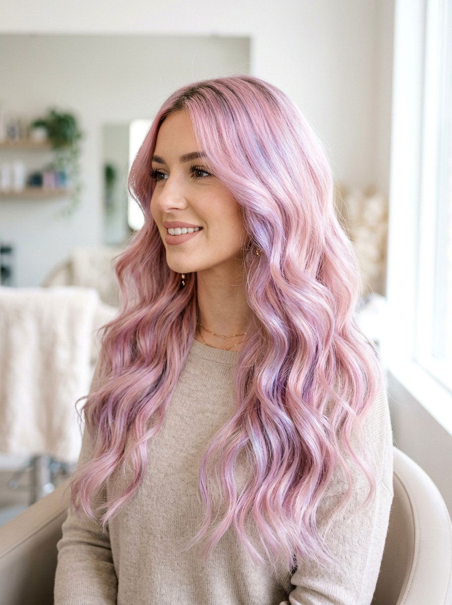 Holographic Pastel Pink Hair - 20 holographic pastel hair color - 20 holographic pastel hair color