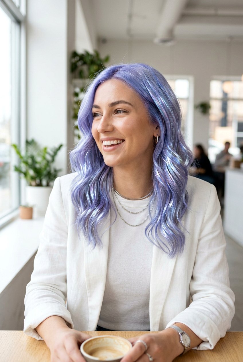 Holographic Periwinkle Hair Color - 20 holographic hair color - 20 holographic hair color