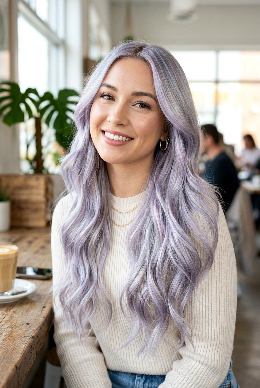 Holographic Silver Lavender Hair Color - 20 holographic hair color - 20 holographic hair color