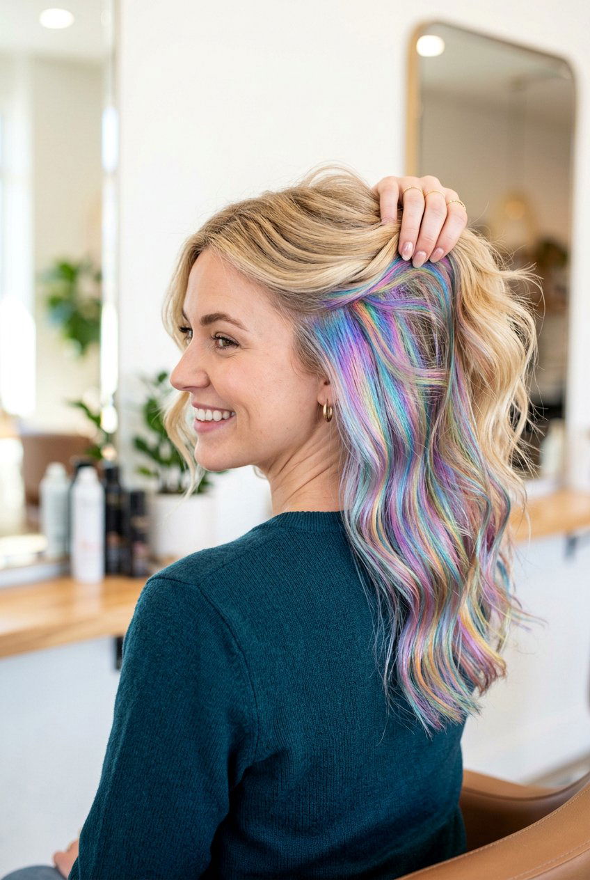 Holographic hidden rainbow hair - 20 hidden rainbow hair - 20 hidden rainbow hair
