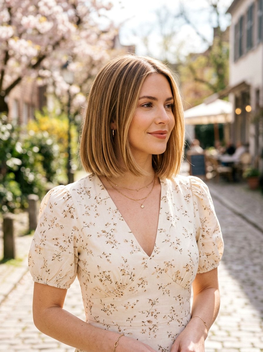 Honey Blonde Babylights On Blunt Bob - 20 spring honey blonde babylights - 20 spring honey blonde babylights