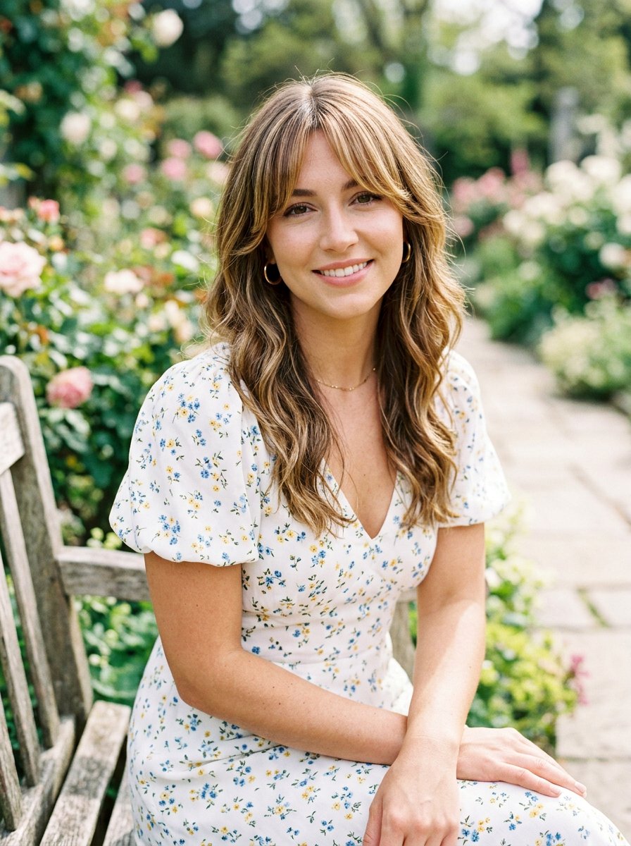 Honey Blonde Babylights On Curtain Bangs Haircut - 20 spring honey blonde babylights - 20 spring honey blonde babylights