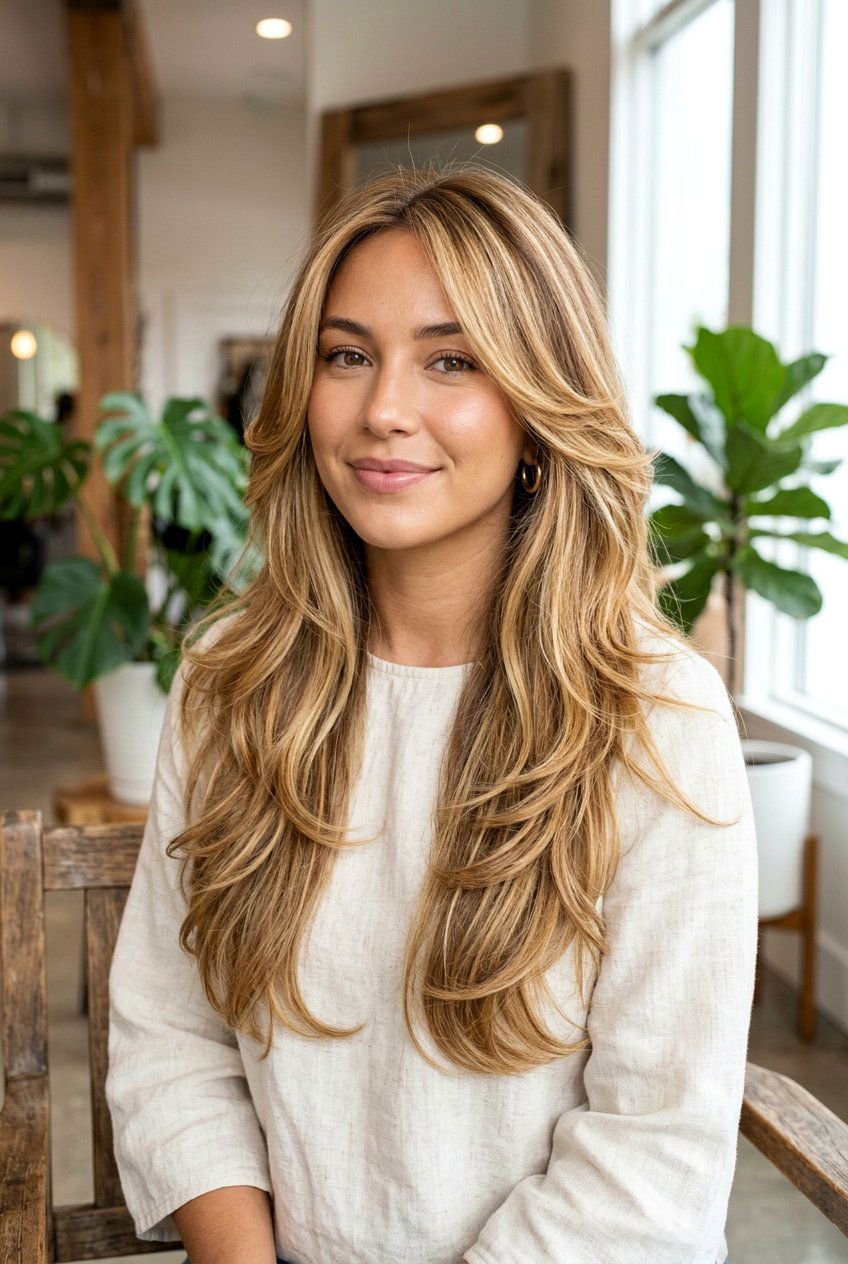 Honey Blonde Balayage Butterfly Haircut - 20 hair color ideas for butterfly haircut - 20 hair color ideas for butterfly haircut