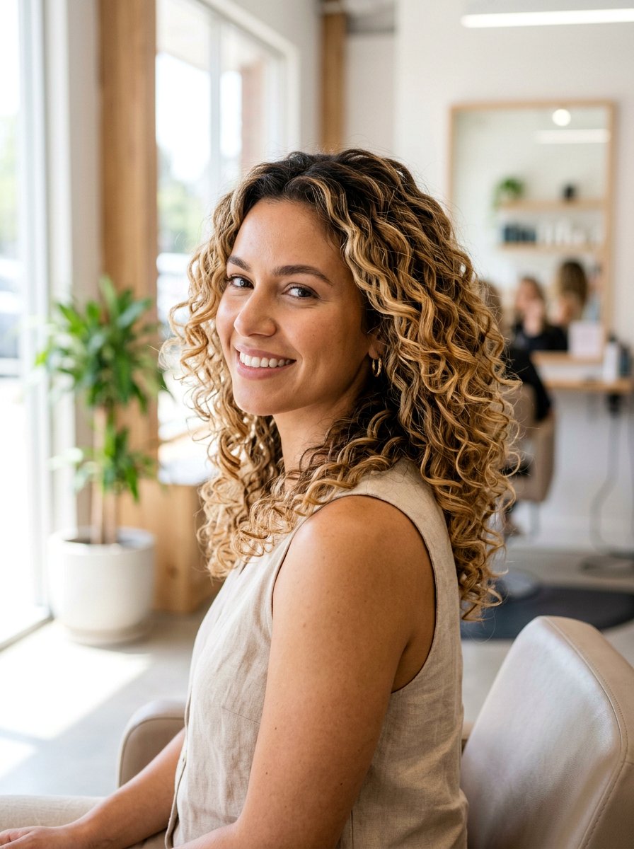 Honey Blonde Balayage On Curly Hair - 20 honey balayage for curly hair - 20 honey balayage for curly hair