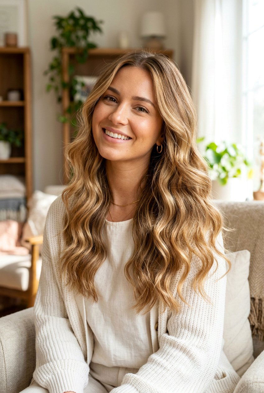 Honey Blonde Balayage On Wavy Hair - 20 low maintenance blonde balayage - 20 low maintenance blonde balayage