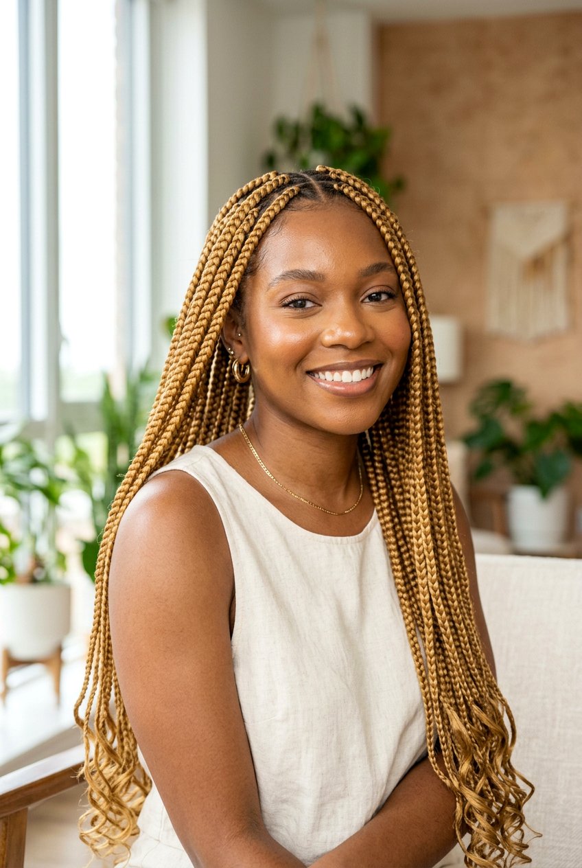 Honey Blonde Box Braids - 20 box braids hairstyles - 20 box braids hairstyles