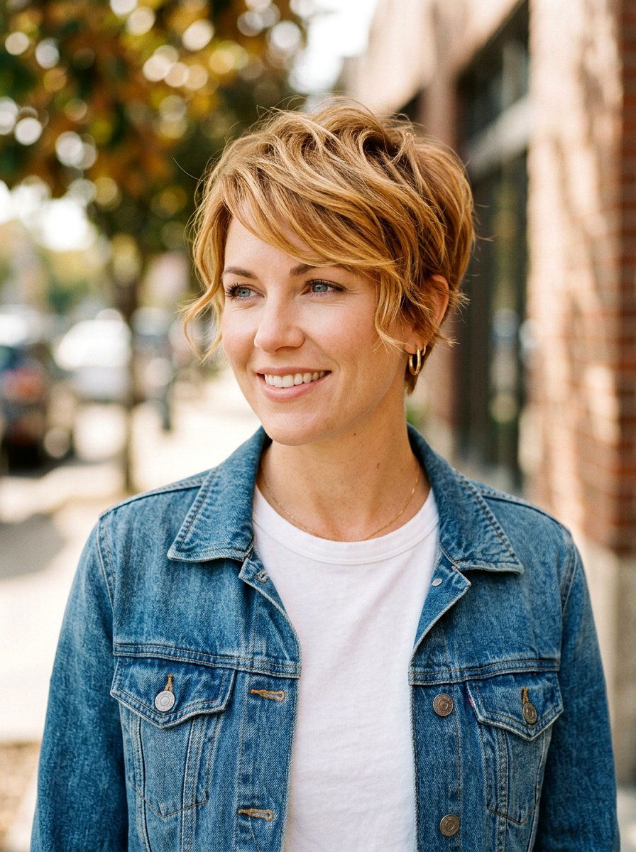 Honey Blonde Dimensional Pixie - 20 dimensional pixie hair color ideas - 20 dimensional pixie hair color ideas