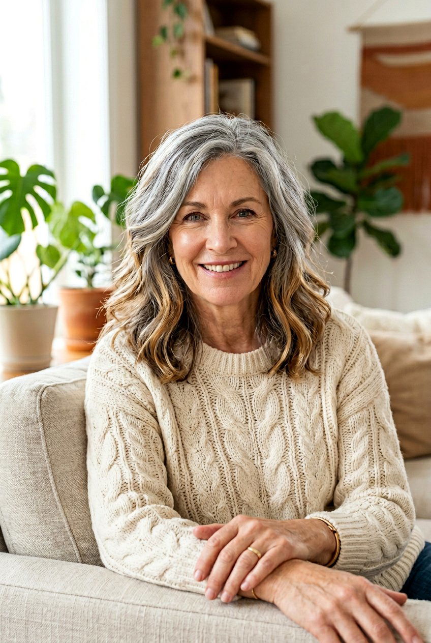 Honey Blonde Lowlights On Gray Hair - 20 blonde gray blend for mature women - 20 blonde gray blend for mature women