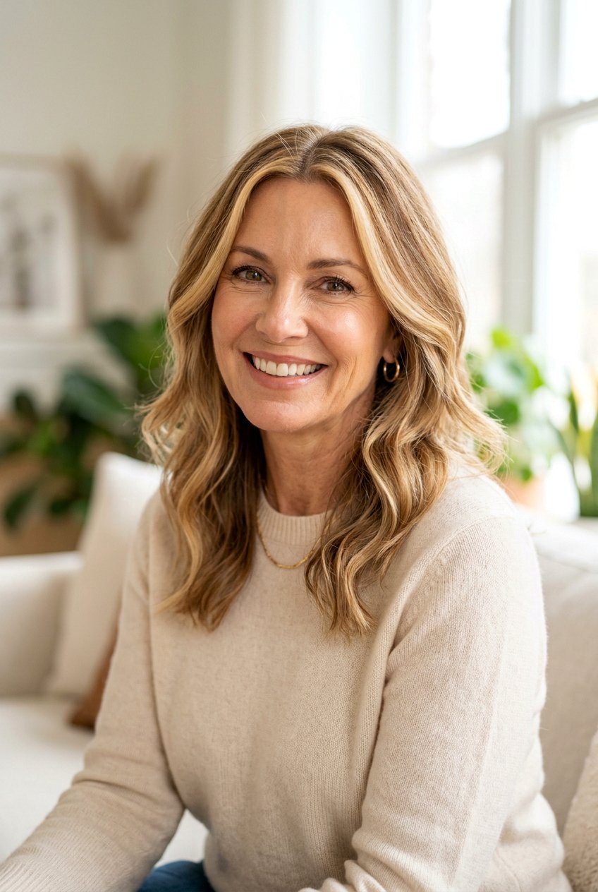 Honey Blonde Money Piece - 20 face framing highlights for women over 50 - 20 face framing highlights for women over 50