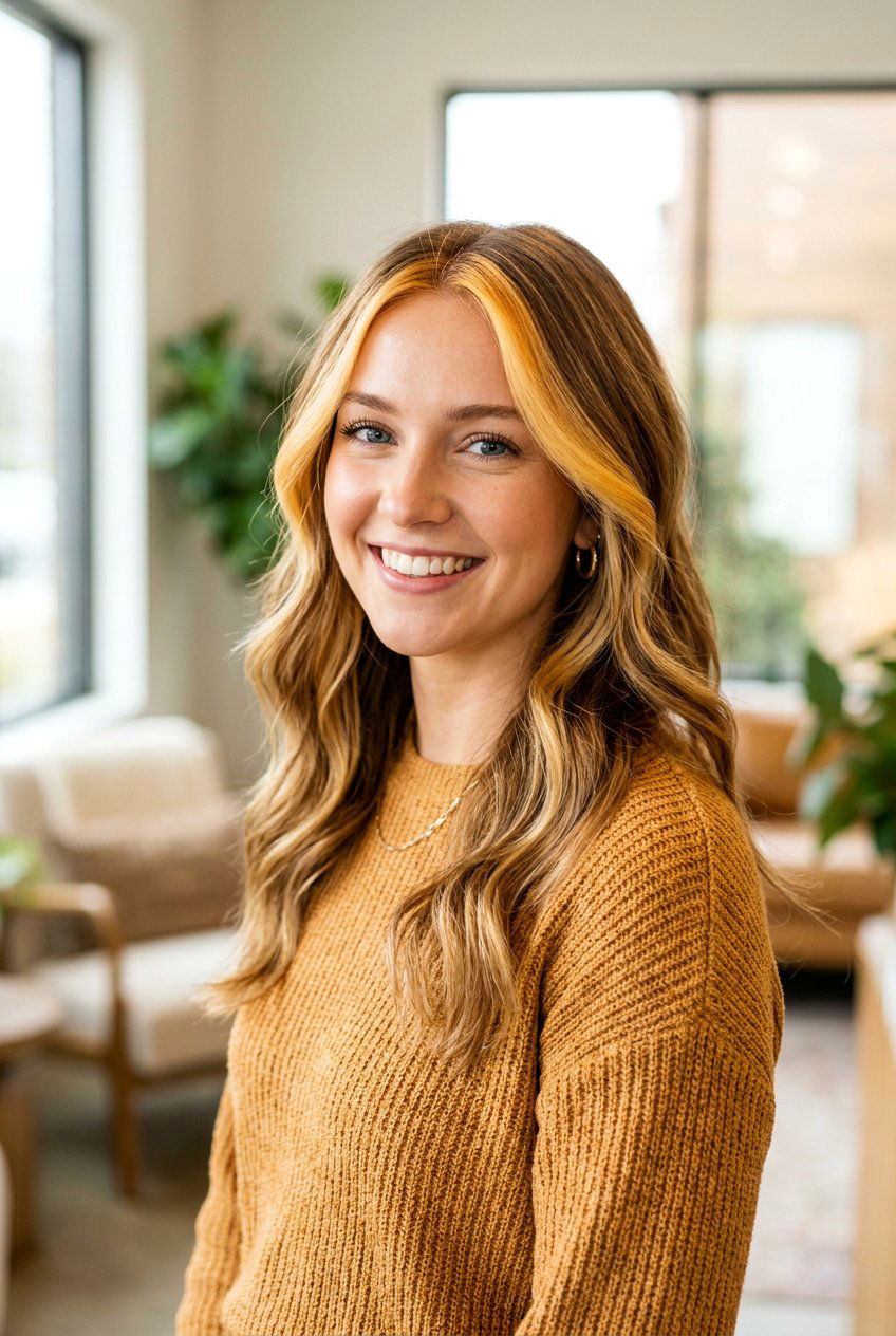 Honey Blonde Money Piece Hair - 20 natural looking money piece hair - 20 natural looking money piece hair