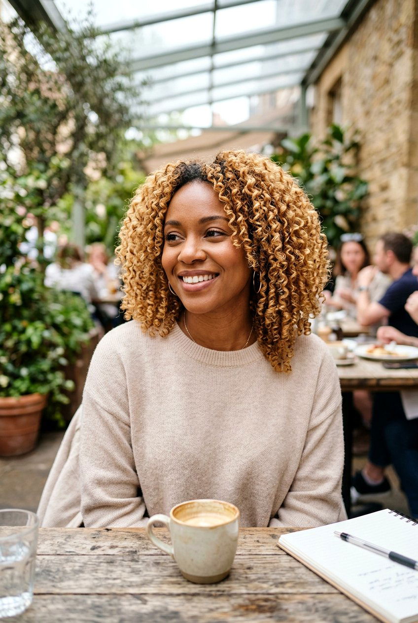 Honey Blonde On Natural Curls - 20 honey blonde for warm skin tones - 20 honey blonde for warm skin tones