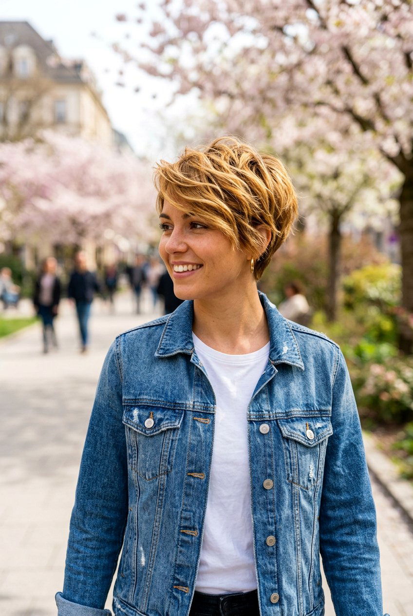 Honey Blonde Pixie - 20 blonde pixie hair color ideas - 20 blonde pixie hair color ideas