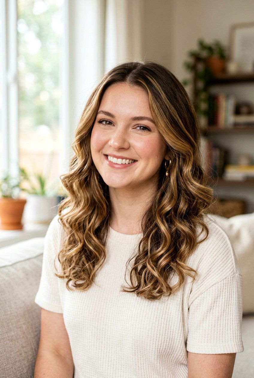 Honey Blonde Ribbon Highlights on Medium Brown Hair - 20 brunette ribbon highlights - 20 brunette ribbon highlights