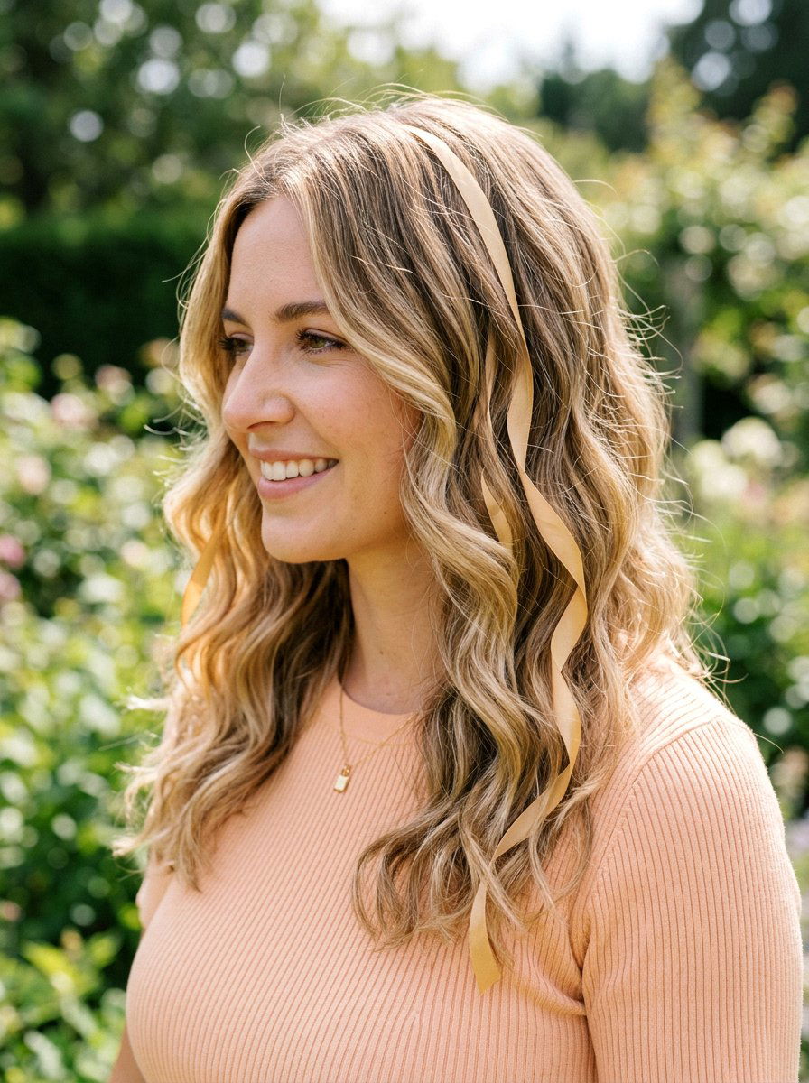 Honey Blonde Ribbons on Dirty Blonde Hair - 20 warm honey blonde with ribbons - 20 warm honey blonde with ribbons