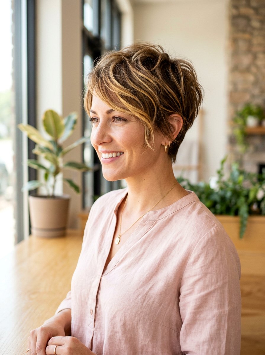 Honey Blonde Ribbons on Short Hair - 20 warm honey blonde with ribbons - 20 warm honey blonde with ribbons