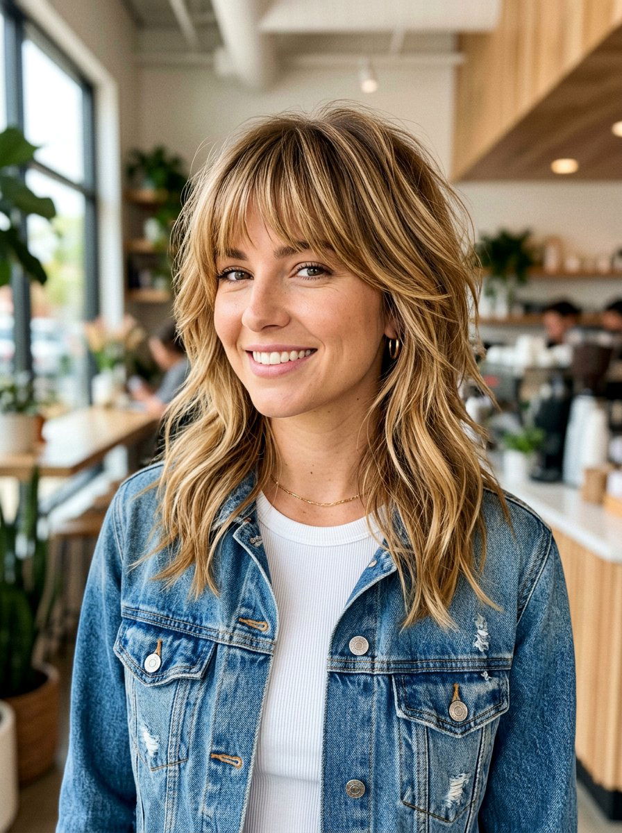 Honey Blonde Shag With Fringe - 20 honey blonde for mature women - 20 honey blonde for mature women