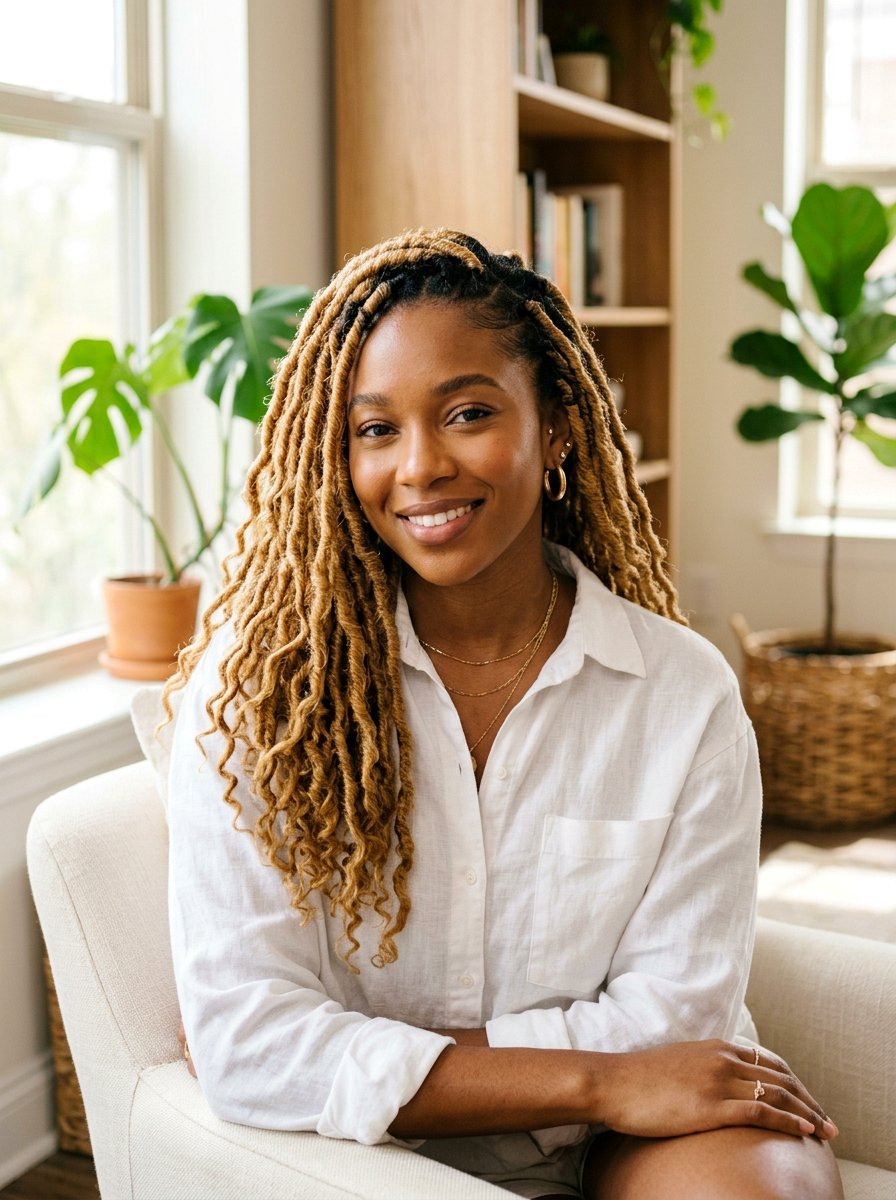 Honey Blonde Soft Locs - 20 soft locs hairstyles - 20 soft locs hairstyles