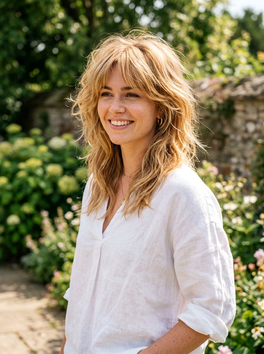 Honey Blonde Wolf Cut - 20 hair color ideas for wolf cuts - 20 hair color ideas for wolf cuts