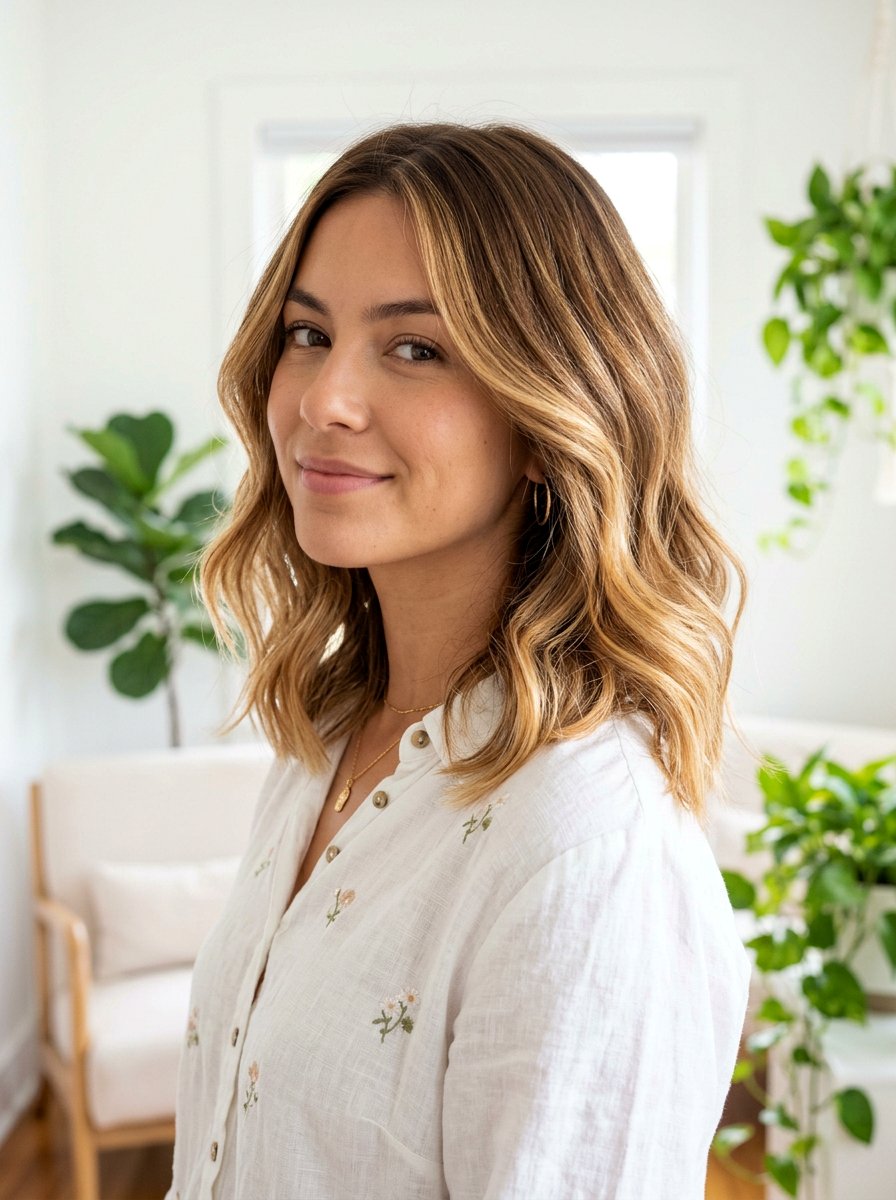Honey Bronde Balayage On Medium Length Hair - 20 honey bronde balayage - 20 honey bronde balayage