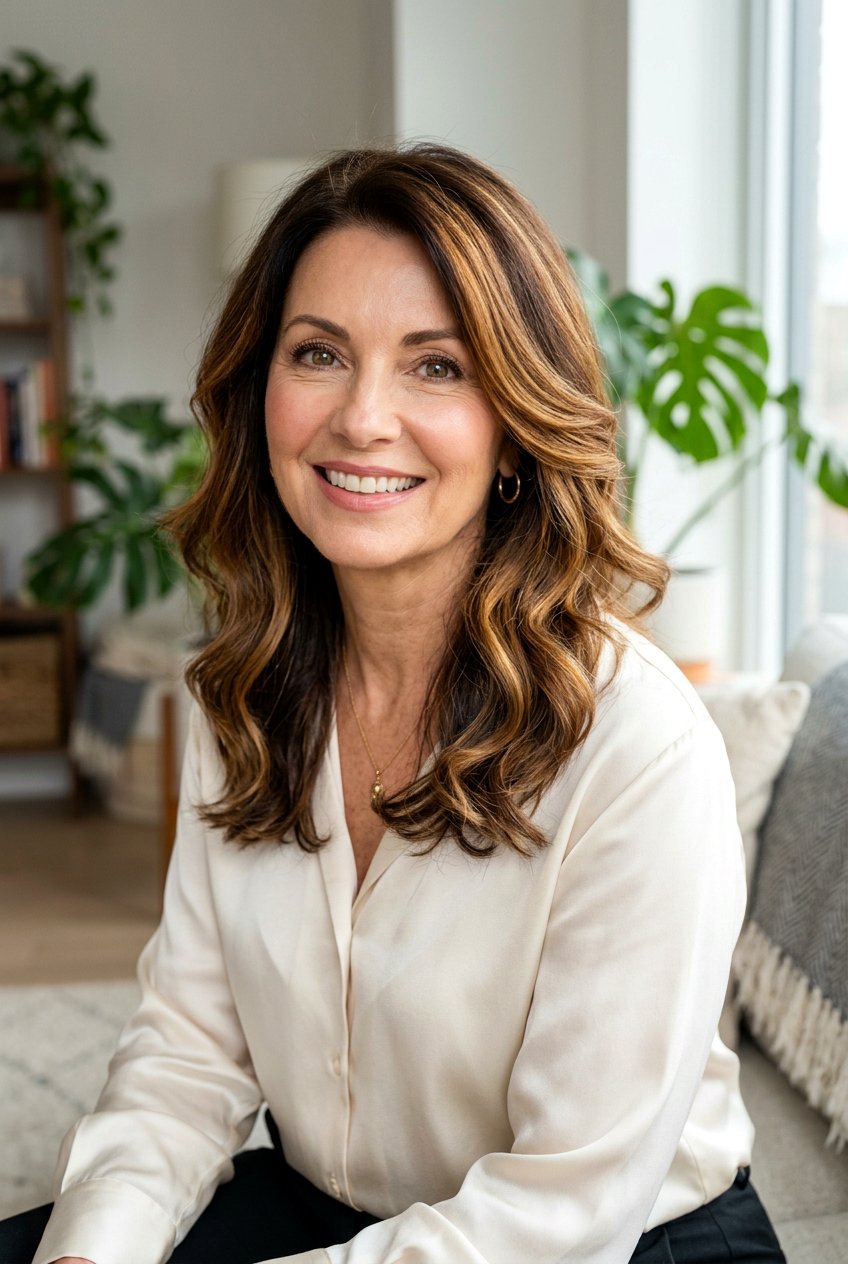 Honey Brown Balayage - 20 soft brunette balayage for older women - 20 soft brunette balayage for older women