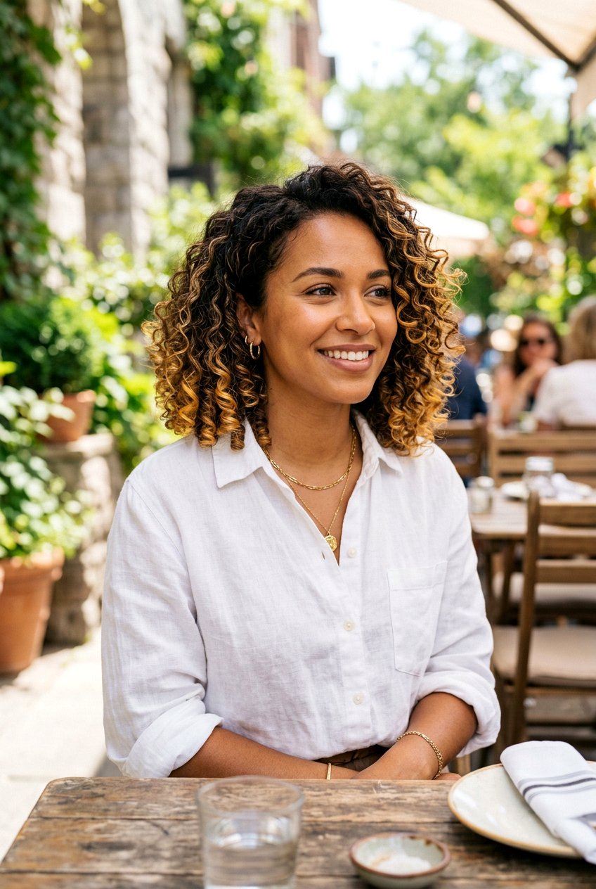Honey Brown Balayage Curly Bob - 20 brunette curly bob color ideas - 20 brunette curly bob color ideas