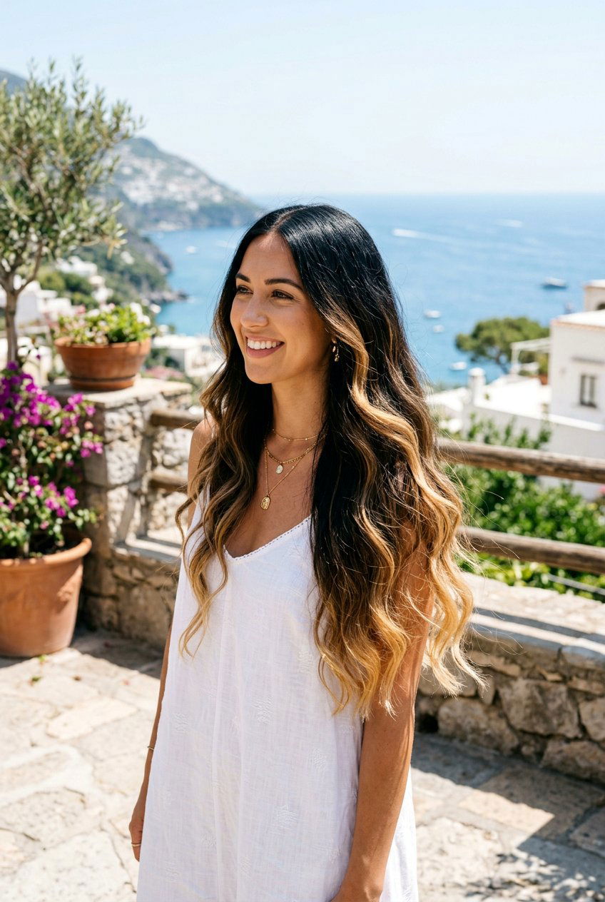 Honey Brown Balayage On Black Hair - 20 glossy brown black balayage - 20 glossy brown black balayage