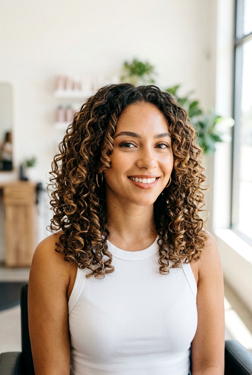 Honey Brown Balayage On Curly Hair - 20 honey brown balayage - 20 honey brown balayage