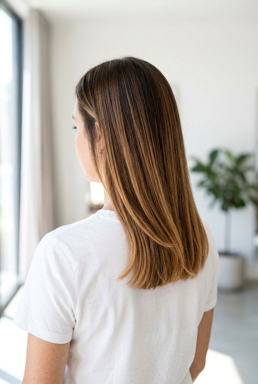 Honey Brown Balayage On Straight Fine Hair - 20 honey brown balayage - 20 honey brown balayage