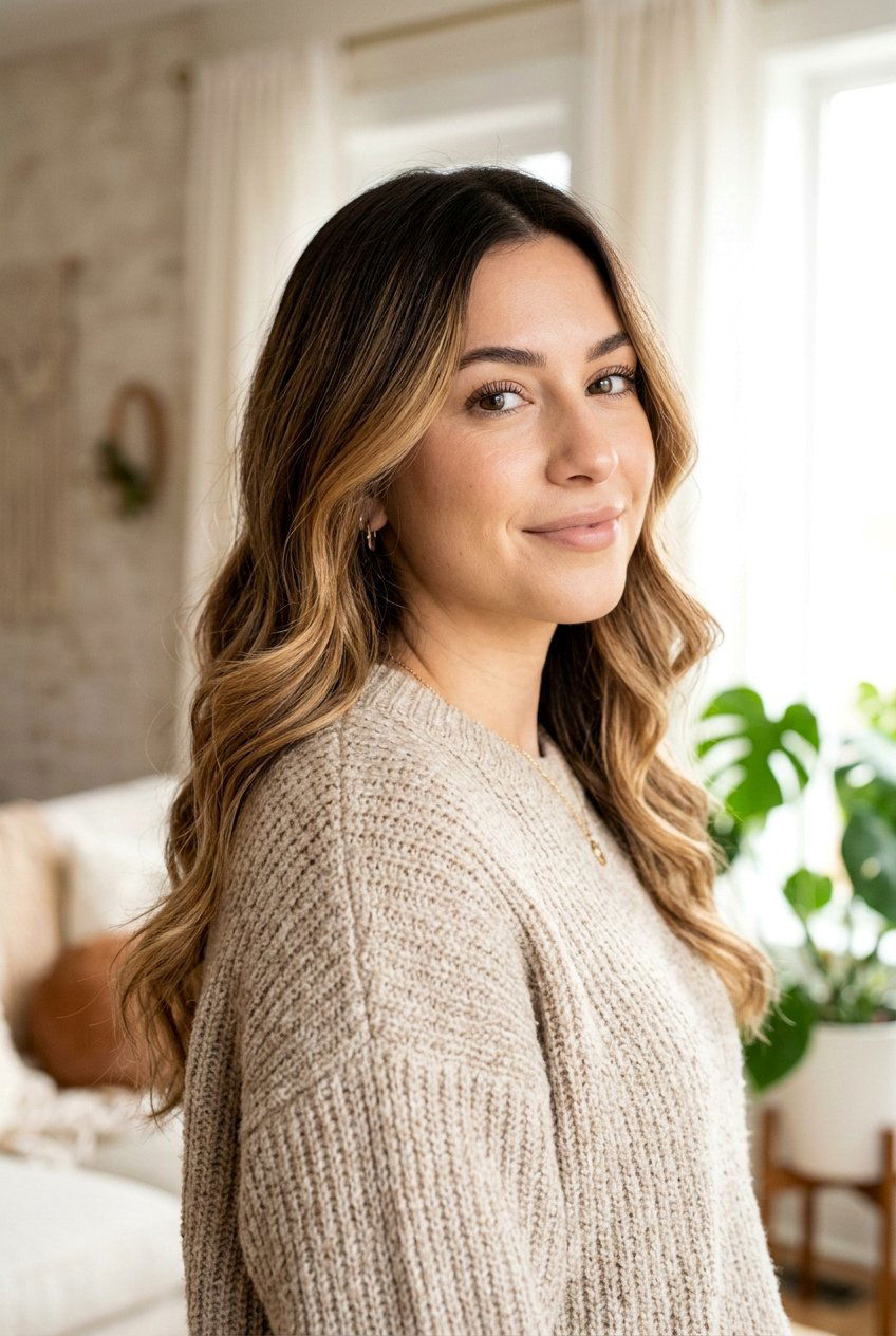 Honey Brown Balayage Root Melt - 20 brunette balayage with root melt - 20 brunette balayage with root melt