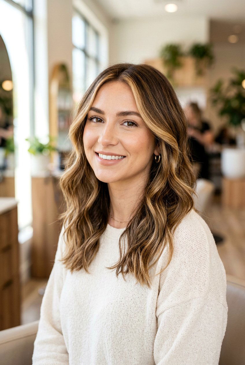 Honey Brown Balayage With Face Framing Highlights - 20 honey brown balayage - 20 honey brown balayage