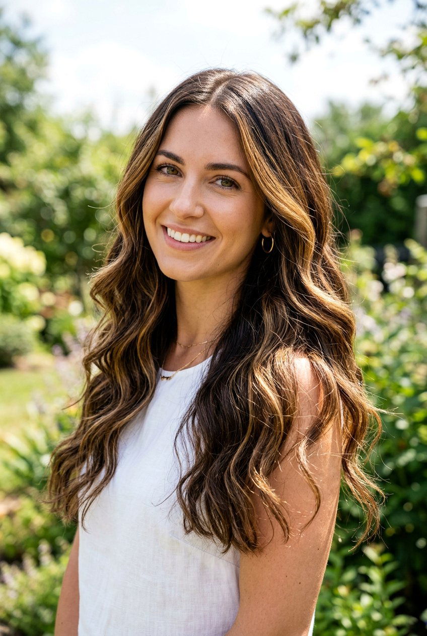 Honey Brown Highlights - 20 sun kissed brunette hair - 20 sun kissed brunette hair