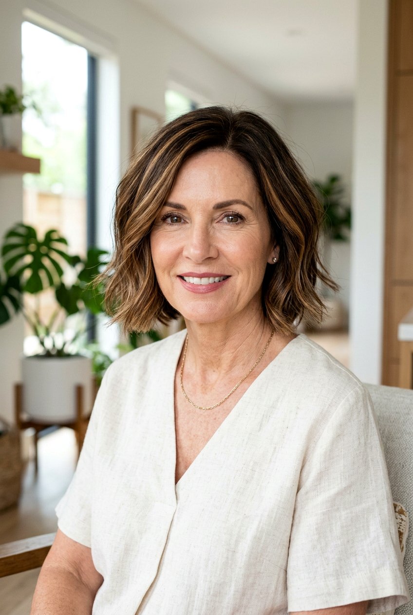 Honey Brown Highlights For Mature Bob - 20 brunette highlights for mature bob - 20 brunette highlights for mature bob