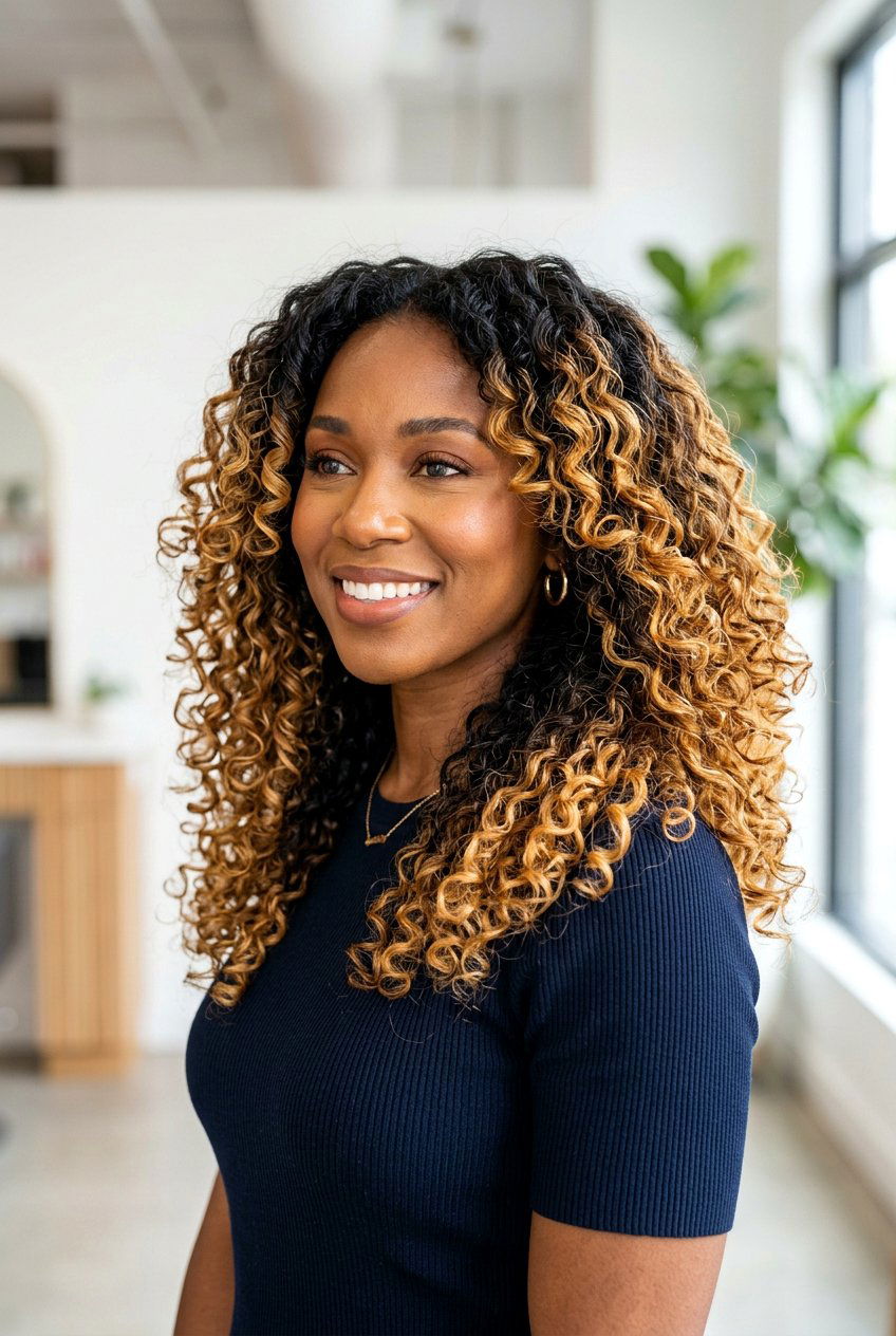 Honey Caramel Ombre On Black Hair - 20 caramel ombre hair - 20 caramel ombre hair