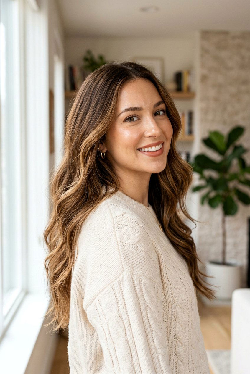 Honey Chestnut Balayage Brunette - 20 autumn chestnut brunette balayage - 20 autumn chestnut brunette balayage