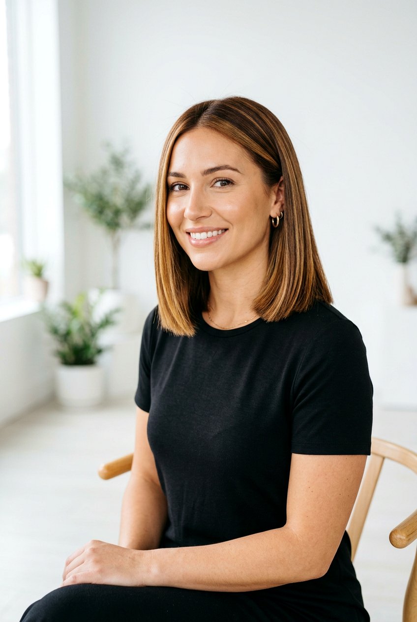 Honey Chestnut Highlights On Blunt Bob - 20 warm chestnut highlights for mature women - 20 warm chestnut highlights for mature women