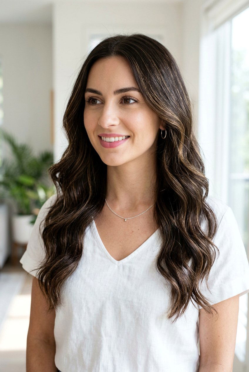 Honey Gold Babylights - 20 honey caramel highlights for brunettes - 20 honey caramel highlights for brunettes