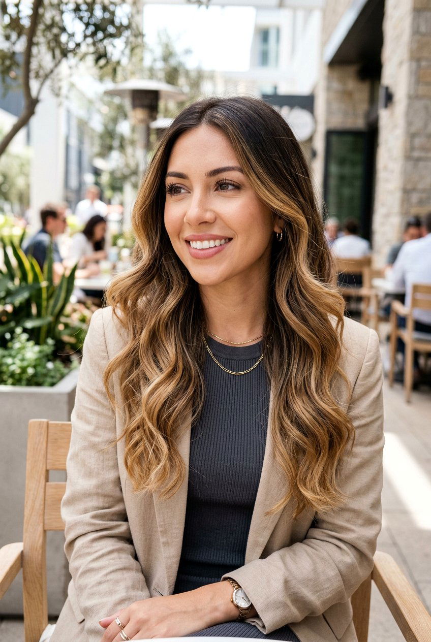 Honey Highlights On Brunette Balayage Hair - 20 summer honey highlights - 20 summer honey highlights