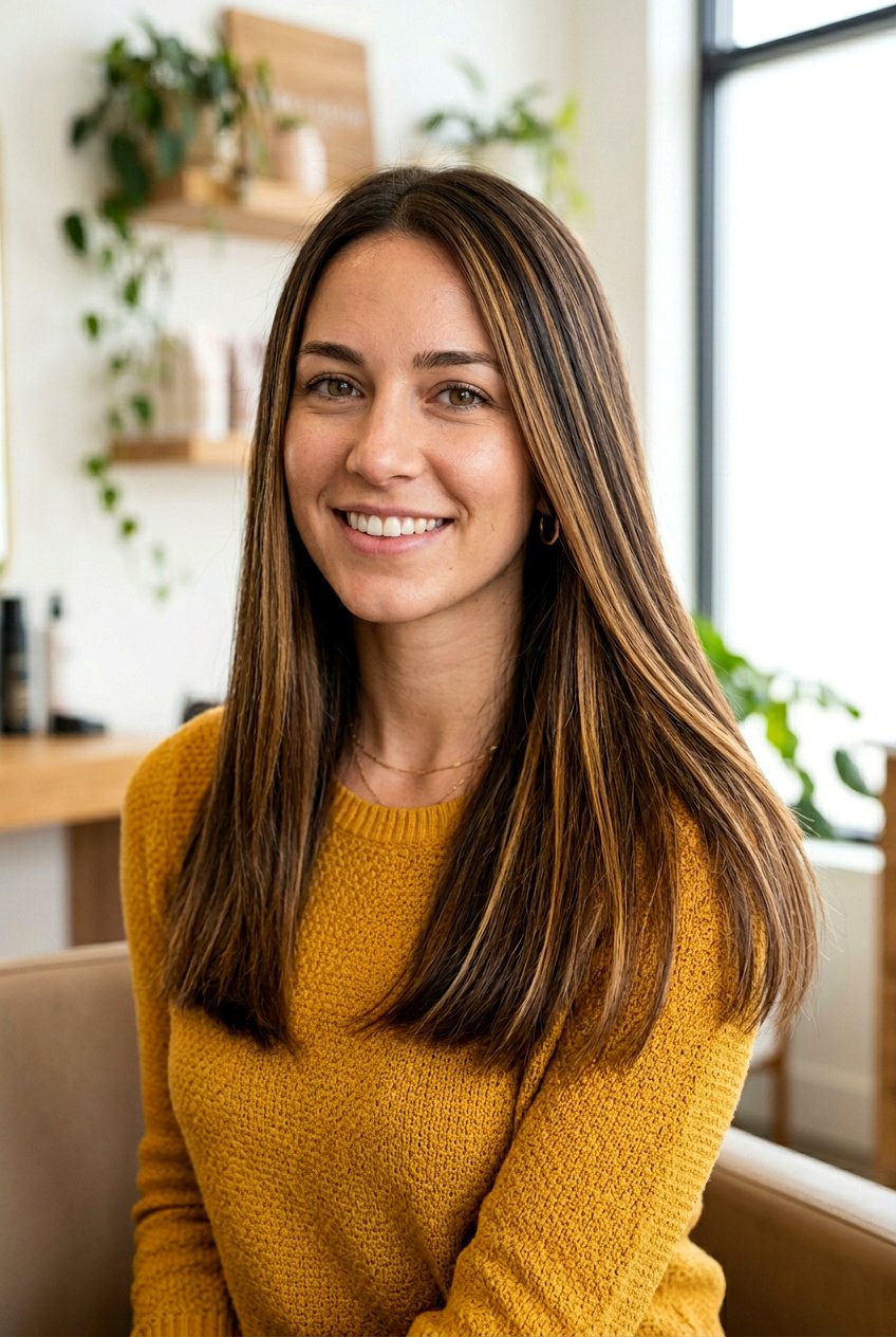 Honey Highlights on Dark Brown Hair - 20 low maintenance hair color for brunettes - 20 low maintenance hair color for brunettes