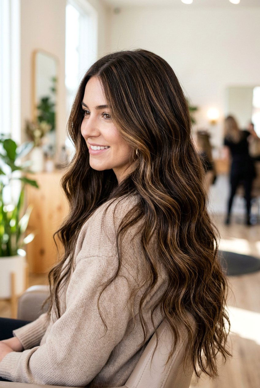 Honey babylights on dark brown hair - 20 honey highlights on dark hair - 20 honey highlights on dark hair