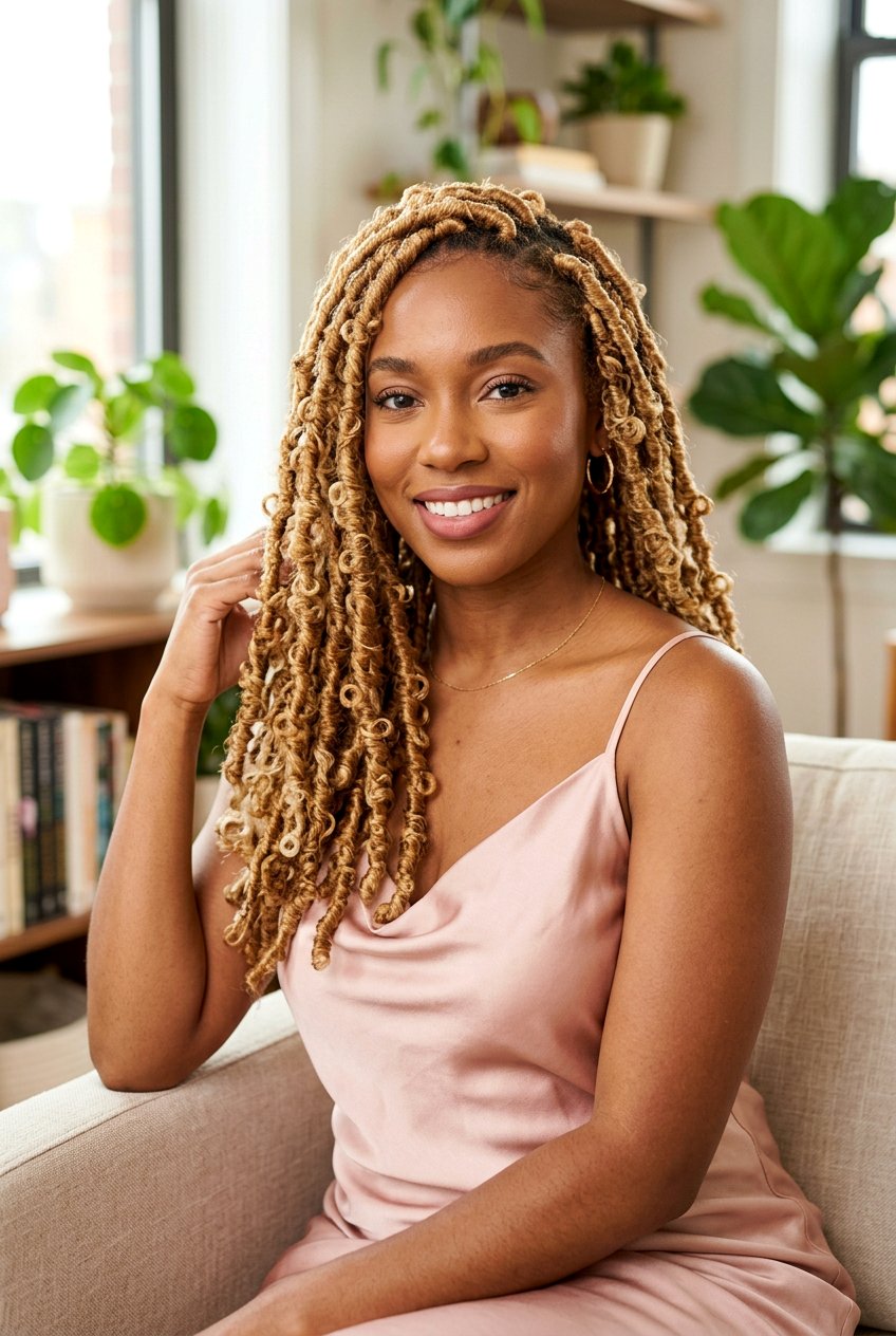 Honey blonde butterfly locs - 20 butterfly locs hairstyles - 20 butterfly locs hairstyles