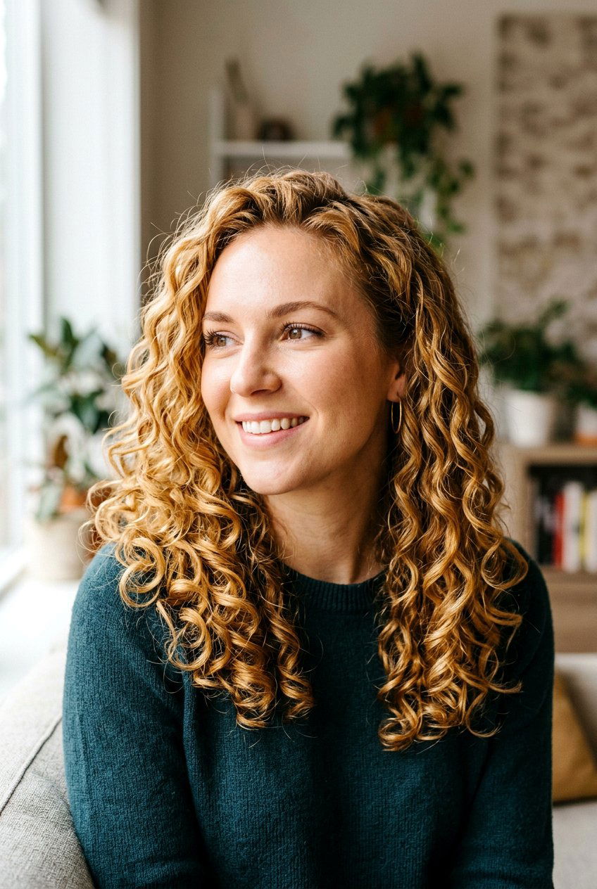 Honey blonde curly hair - 20 hair color ideas for curly hair - 20 hair color ideas for curly hair