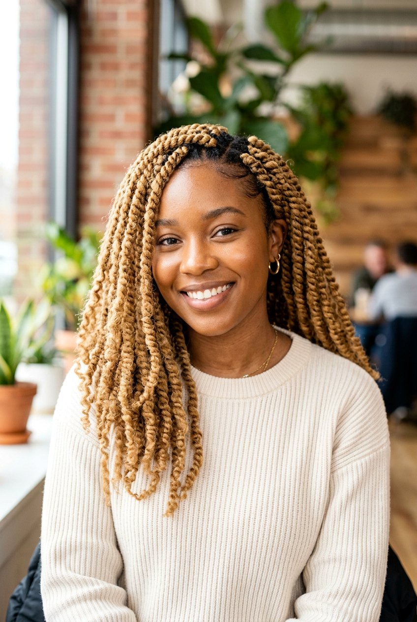 Honey blonde marley twists - 20 marley twists hairstyles - 20 marley twists hairstyles