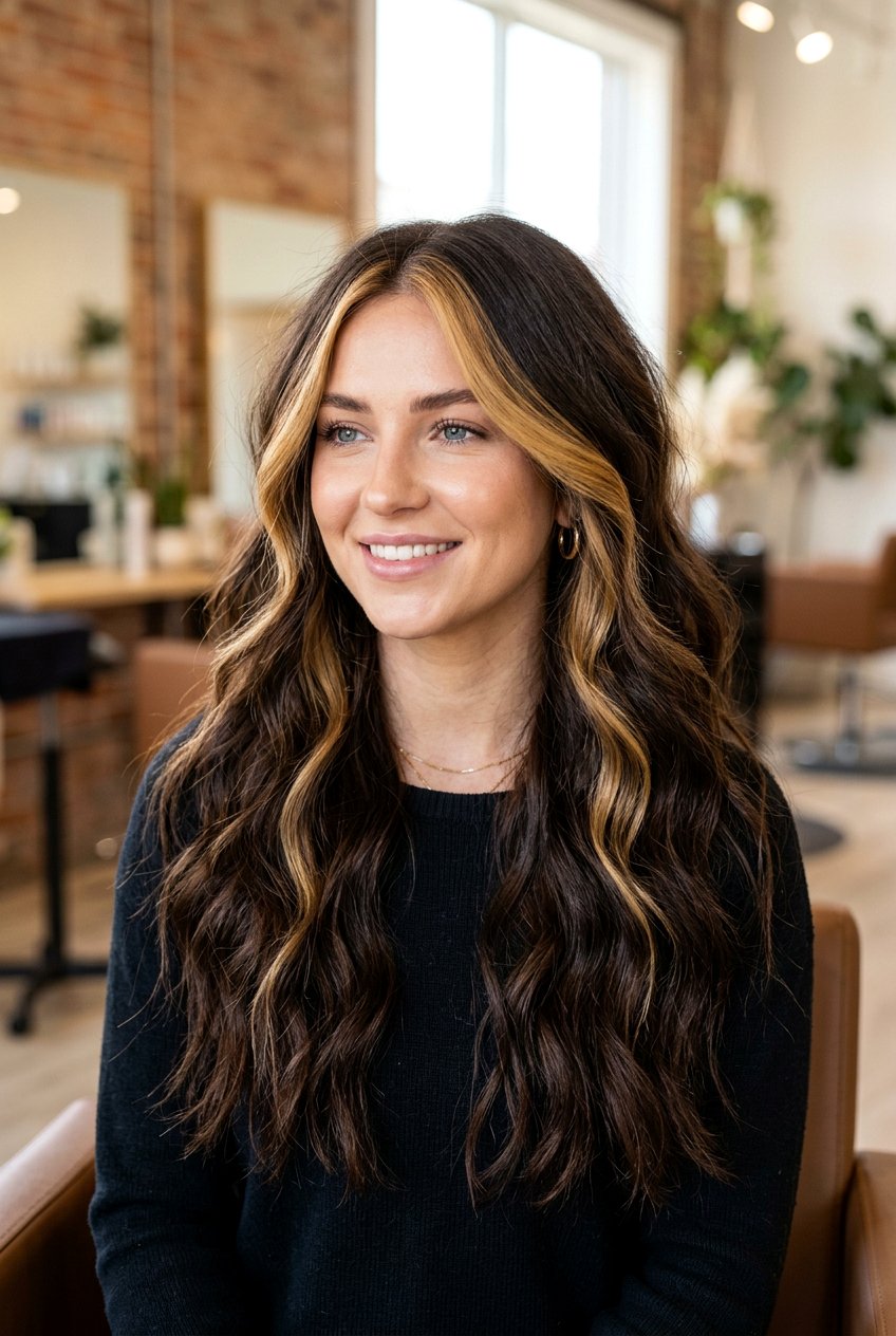 Honey blonde money piece dark brown hair - 20 blonde money piece on brown hair - 20 blonde money piece on brown hair